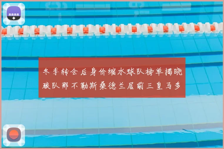 冬季转会后身价缩水球队榜单揭晓狼队那不勒斯桑德兰居前三皇马多特也在其中