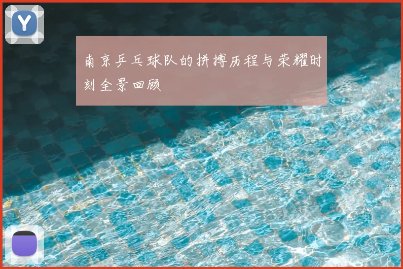 南京乒乓球队的拼搏历程与荣耀时刻全景回顾